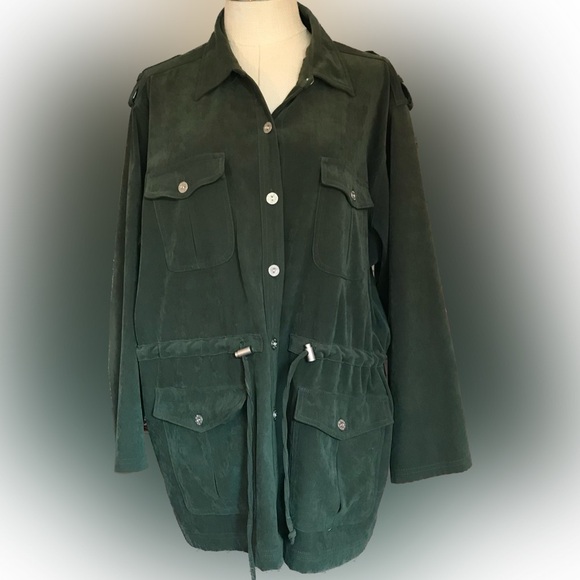 Denim&Co Jackets & Blazers - Vintage Denim & Co Safari StylebCoat Draw String Outdoors Size 1X